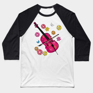 Mothers Day Cello Mom Female Cellist Baseball T-Shirt